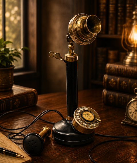 Antique Brass phone